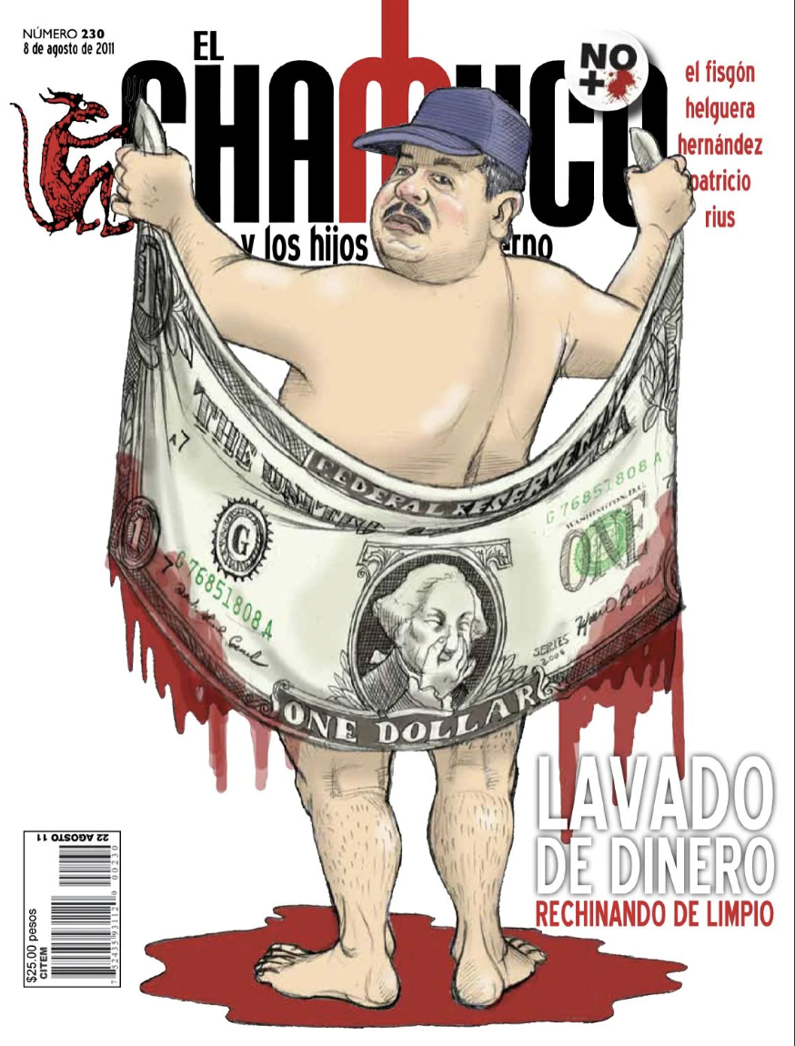 Cover of Mexican political cartoons magazine El Chamuco.